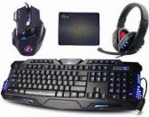 Kit Gamer Teclado Iluminado / Mouse 2400 Dpi / Fone Headset